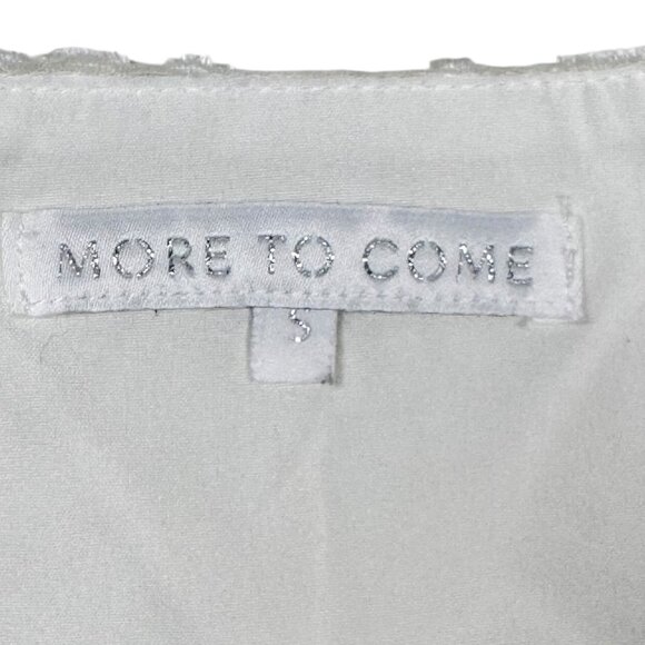 Revolve More To Come Josie Burnout Velvet Cami Top Sz.S White Bow Coquette Y2K - Picture 6 of 11